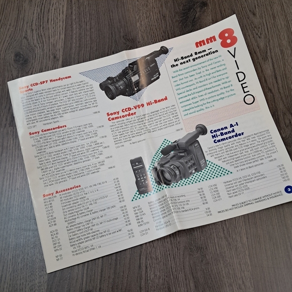 sony 8mm video cassests accessories manual - Picture 3 of 10